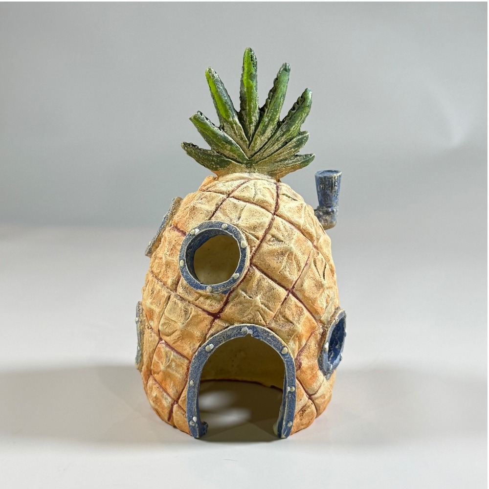 VTG Viacom SpongeBob Pineapple House Aquarium Ornament OS Yellow 2006 Decor Hide